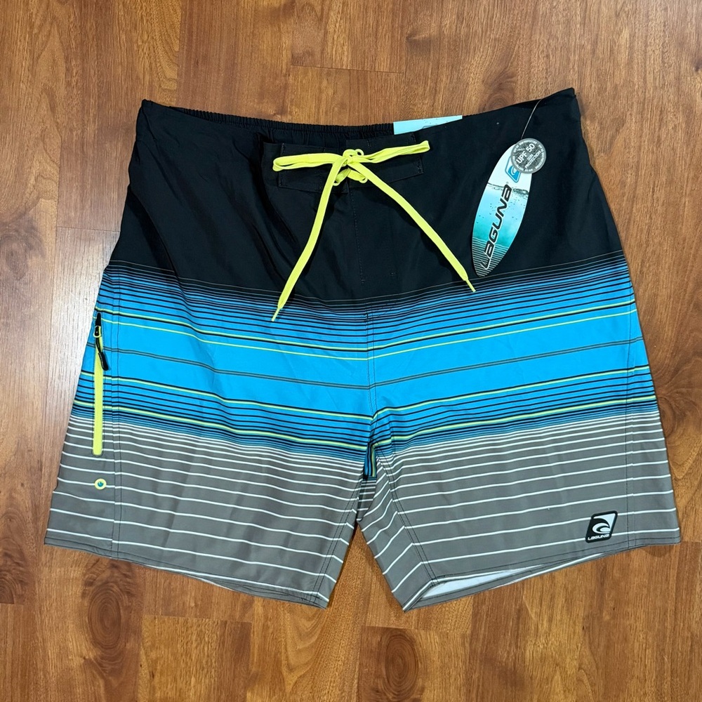 Laguna Men's Above Knee UPF 50 Boardshorts Swim Trunks - Size: XXL Comfort Liner